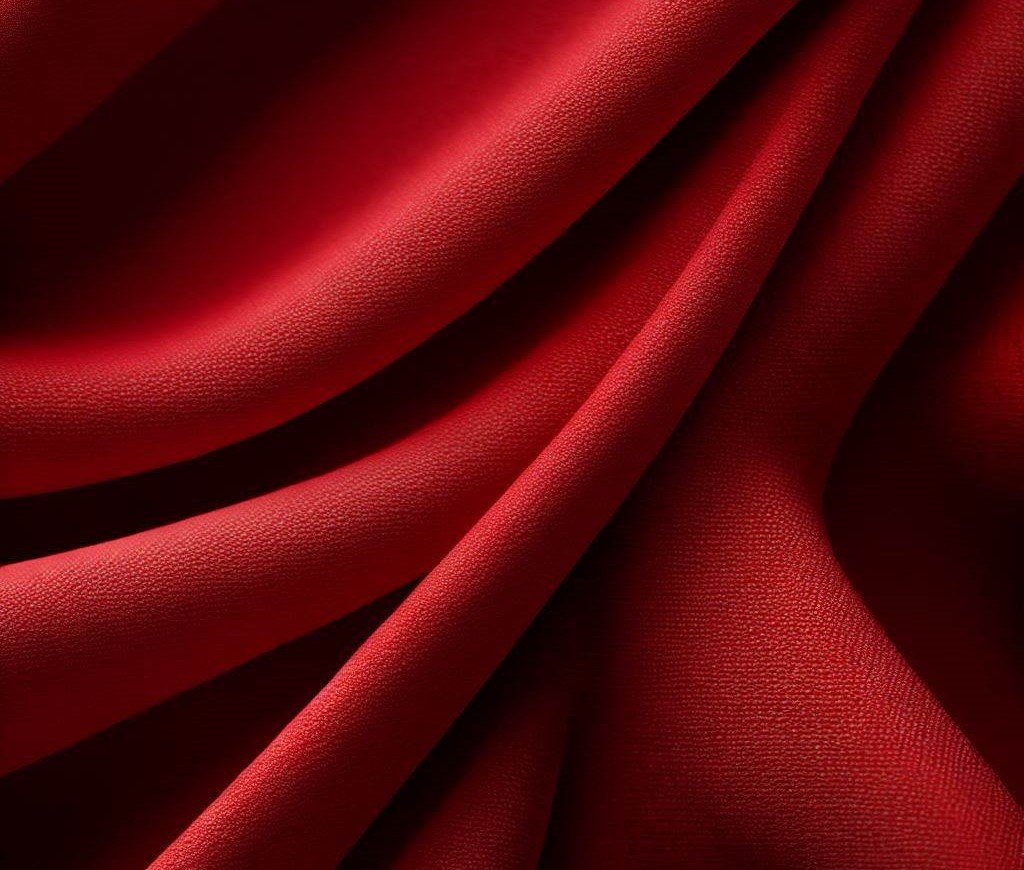 crepe fabric texture in red