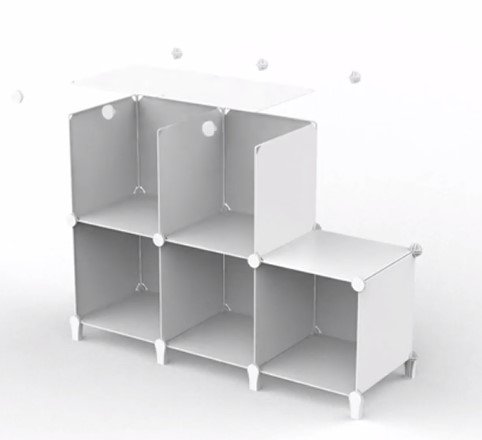 adjustable cube shelves assembly