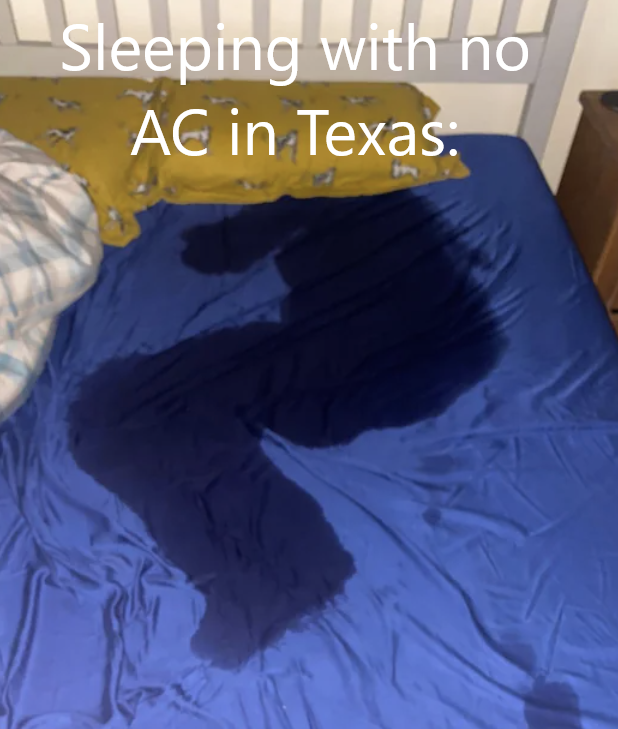 sweat stain on mattress after hot summer night